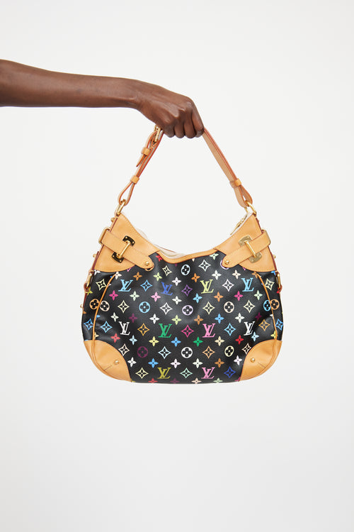 Louis Vuitton Black Murakami Greta Shoulder Bag