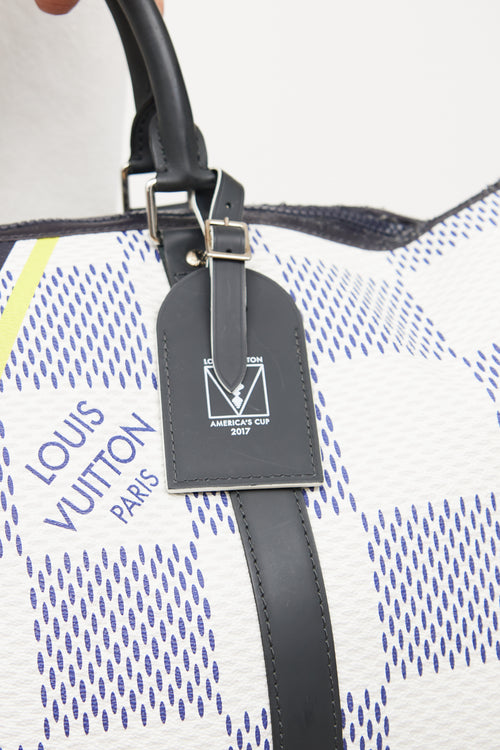 Louis Vuitton Black 
White Damier Azur Latitude Keepall Bag