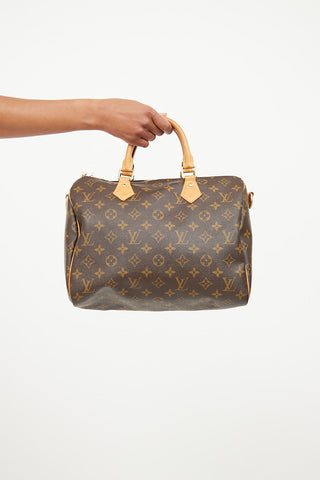 Louis Vuitton Brown Speedy 30 Bandouliere Monogram Bag