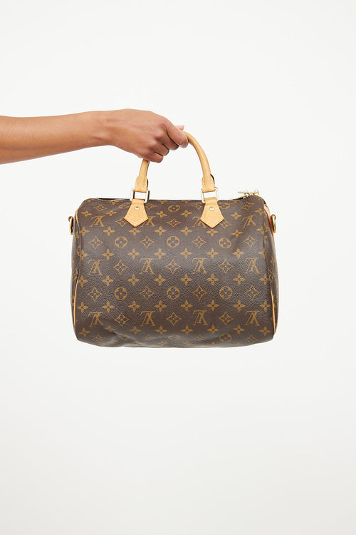 Louis Vuitton Brown Speedy 30 Bandouliere Monogram Bag