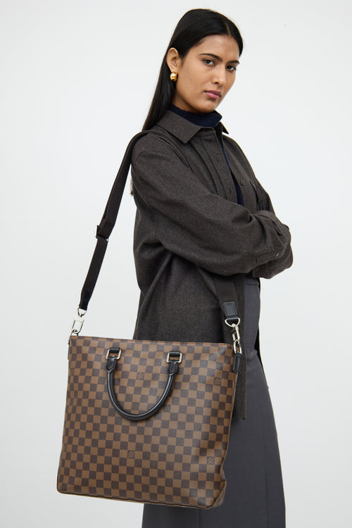 Louis VuittonBrown Damier Ebene Jake Tote Bag