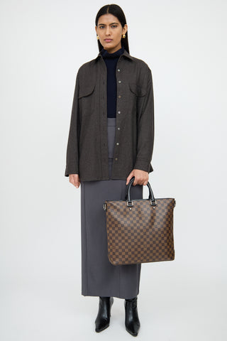 Louis VuittonBrown Damier Ebene Jake Tote Bag