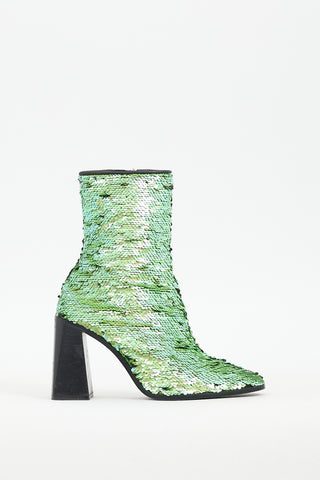 L
Intervalle Green Sequin Heeled Boot