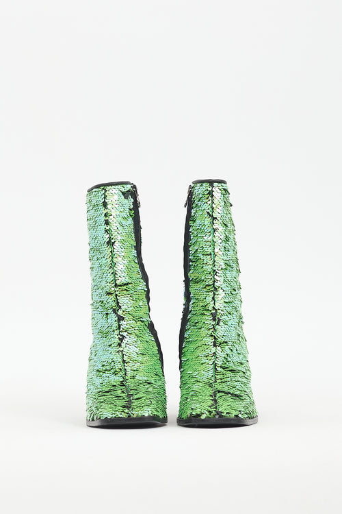 L
Intervalle Green Sequin Heeled Boot