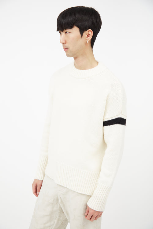 La Ligne Cream 
Black Cashmere Knit Sweater