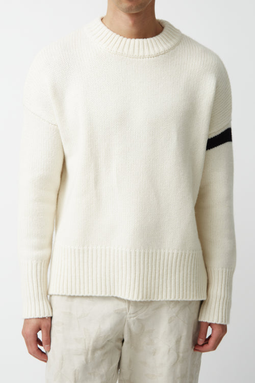 La Ligne Cream 
Black Cashmere Knit Sweater