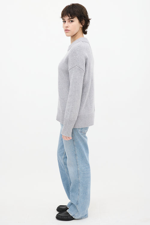 La Ligne Grey Wool 
Cashmere Knit Sweater