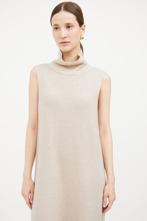 Wool Blend Turtleneck Dress