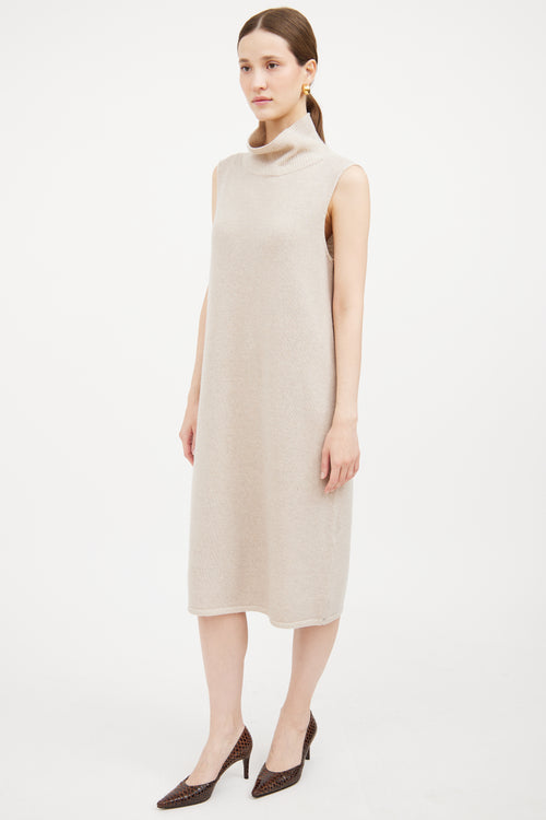 Wool Blend Turtleneck Dress