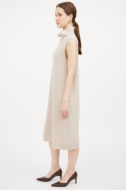 Wool Blend Turtleneck Dress