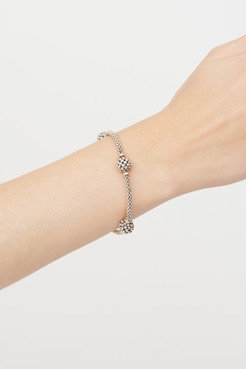 Lagos Sterling Silver Caviar Forever Bracelet