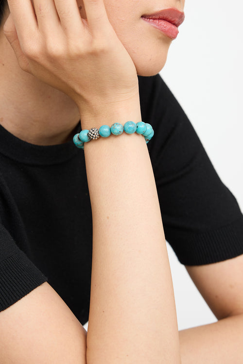 Lagos Sterling Silver Maya Turquoise Bracelet