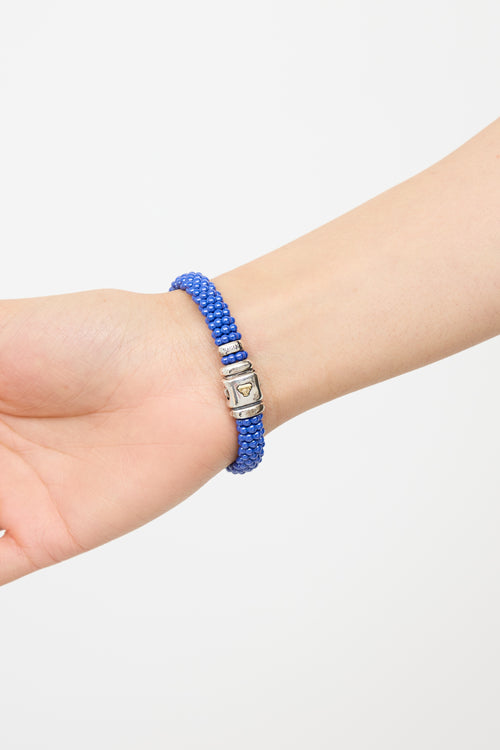 Lagos Blue Ceramic Beaded Bracelet