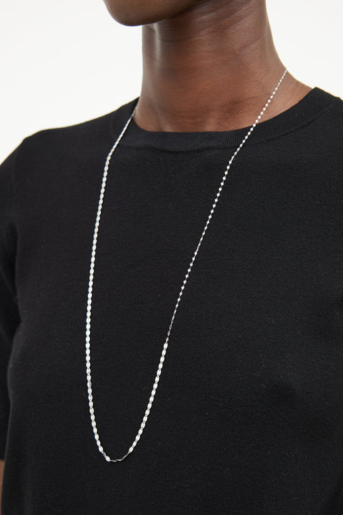 14K White Gold Chain Necklace