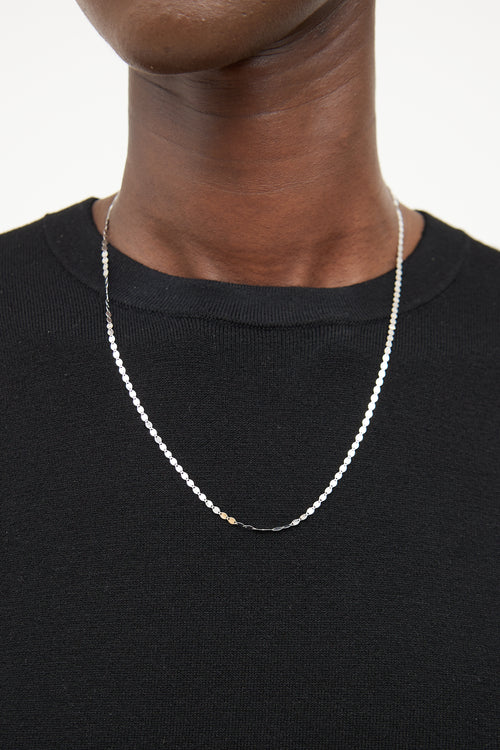 14K White Gold Petite Nude Necklace