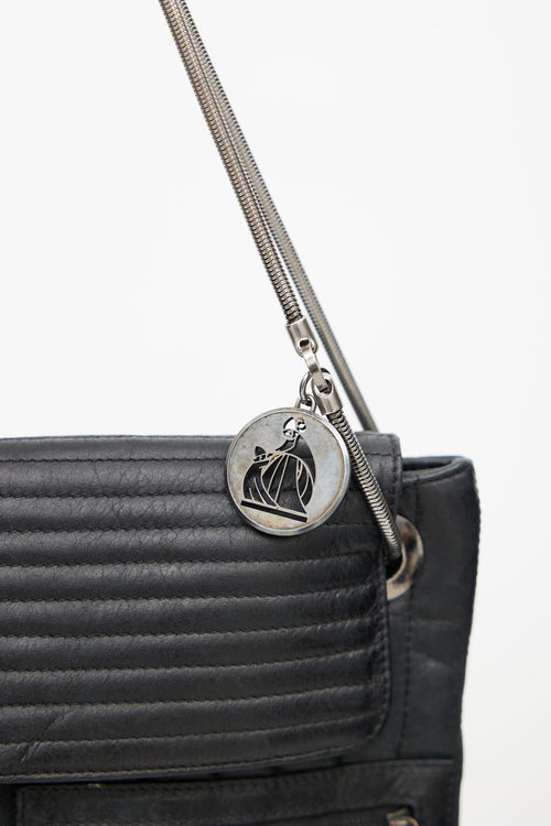 Lanvin Black Leather Hero Shoulder Bag