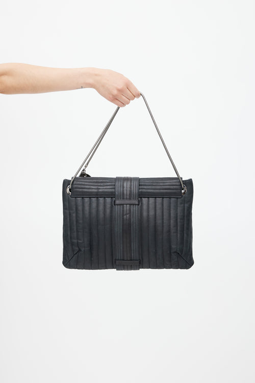 Lanvin Black Leather Hero Shoulder Bag