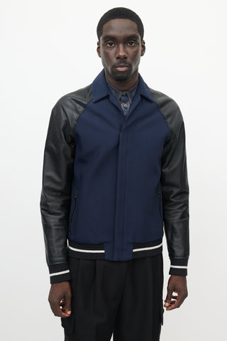 Lanvin Black 
Navy Leather Jacket