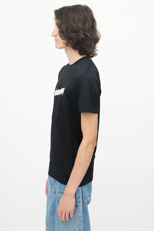 Lanvin Black Reflective Logo T-Shirt