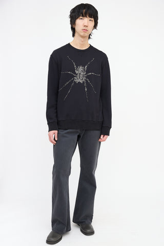 Lanvin Beaded Spider Embroidery Sweatshirt