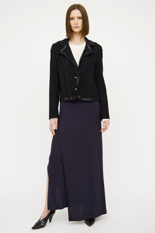 Lanvin Black Applique Button Blazer