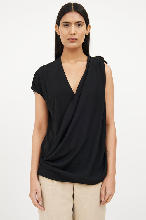 Draped Sleeveless Top