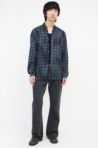 Lanvin Plaid Button Up Shirt