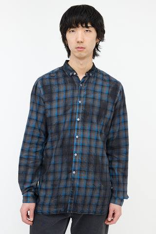 Lanvin Plaid Button Up Shirt