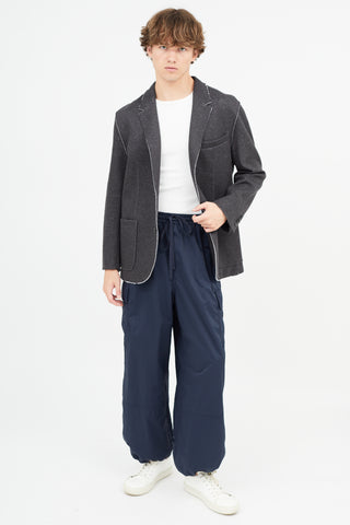 Lanvin Grey Cotton Blazer