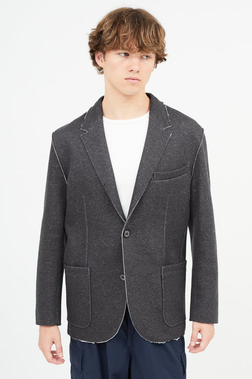 Lanvin Grey Cotton Blazer