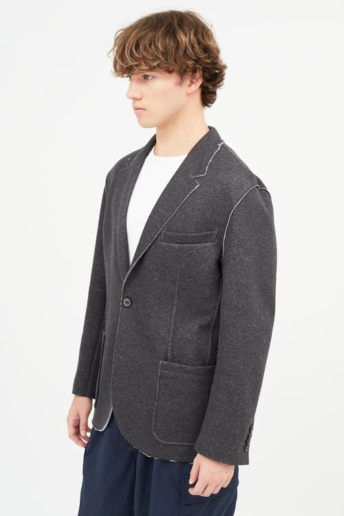 Lanvin Grey Cotton Blazer