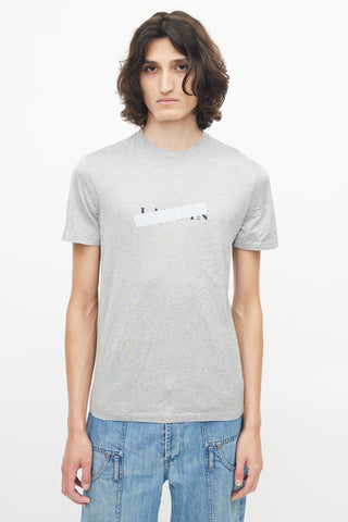 Lanvin Grey Reflective Logo T-Shirt