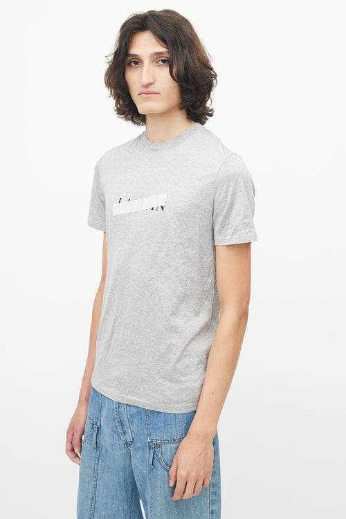 Lanvin Grey Reflective Logo T-Shirt