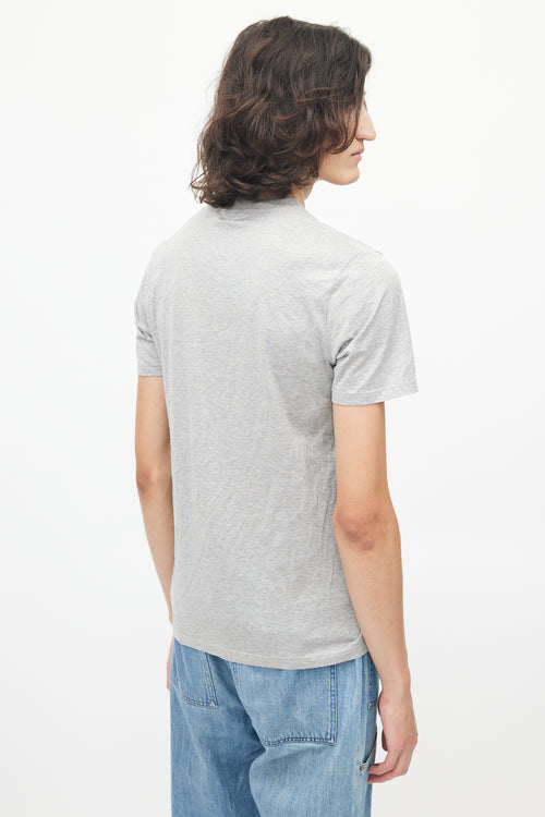 Lanvin Grey Reflective Logo T-Shirt