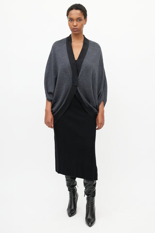 Lanvin Pre-Fall 2012 Dark Grey Wool Cape