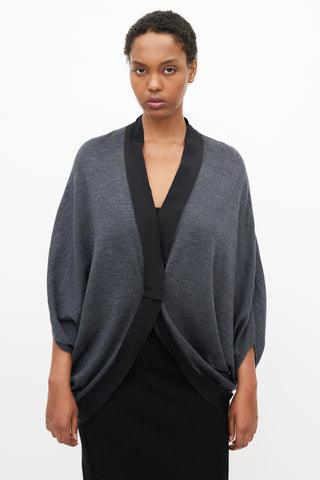 Lanvin Pre-Fall 2012 Dark Grey Wool Cape