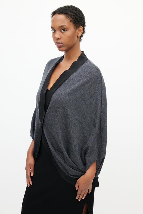 Lanvin Pre-Fall 2012 Dark Grey Wool Cape