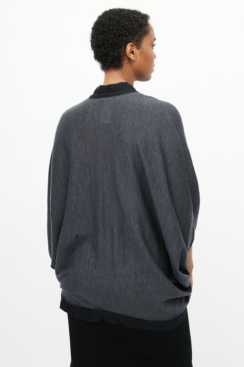 Lanvin Pre-Fall 2012 Dark Grey Wool Cape