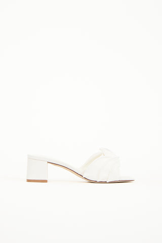 Larroudé Brigitte Raffia Ruffle Mule