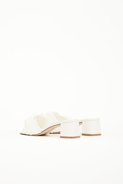 Larroudé Brigitte Raffia Ruffle Mule