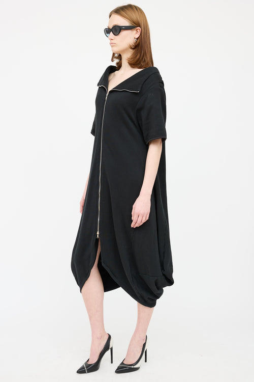 Lauren Bagliore Black Asymmetrical Zip Dress