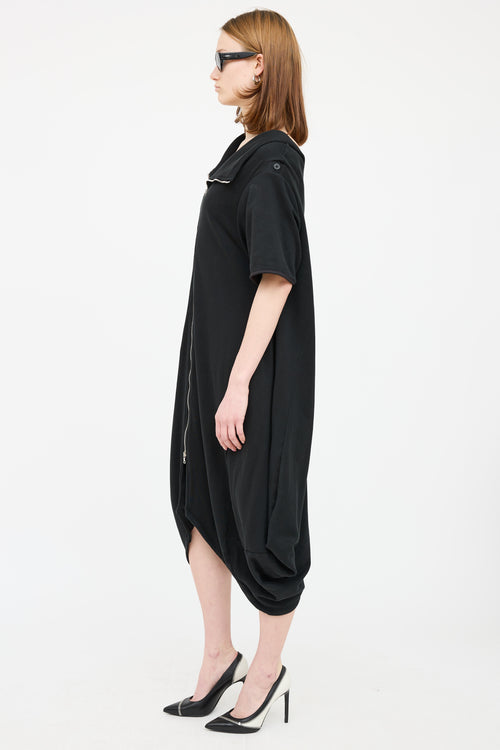 Lauren Bagliore Black Asymmetrical Zip Dress