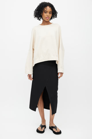 Lauren Manoogian Beige Knit Crewneck