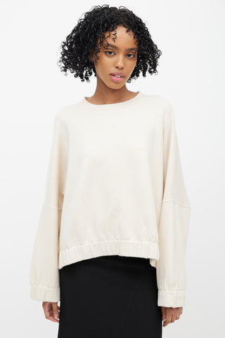 Lauren Manoogian Beige Knit Crewneck