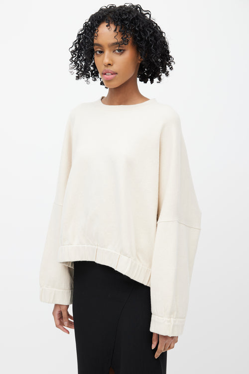 Lauren Manoogian Beige Knit Crewneck