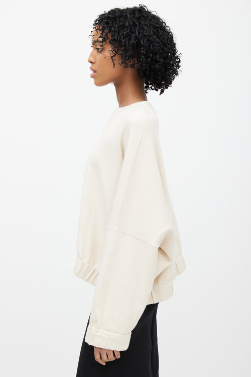 Lauren Manoogian Beige Knit Crewneck