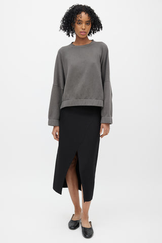 Lauren Manoogian Grey Knit Crewneck