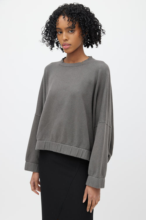 Lauren Manoogian Grey Knit Crewneck