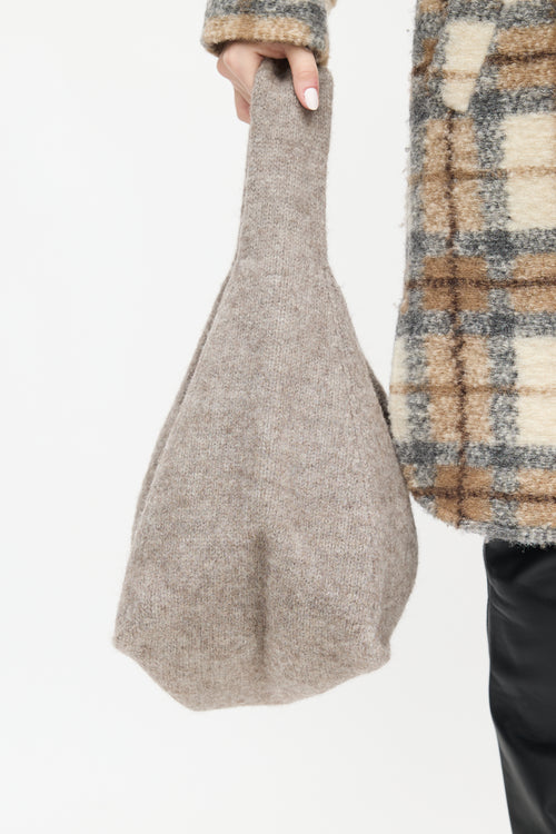 Lauren Manoogian Grey Wool Baby Bindle Shoulder Bag