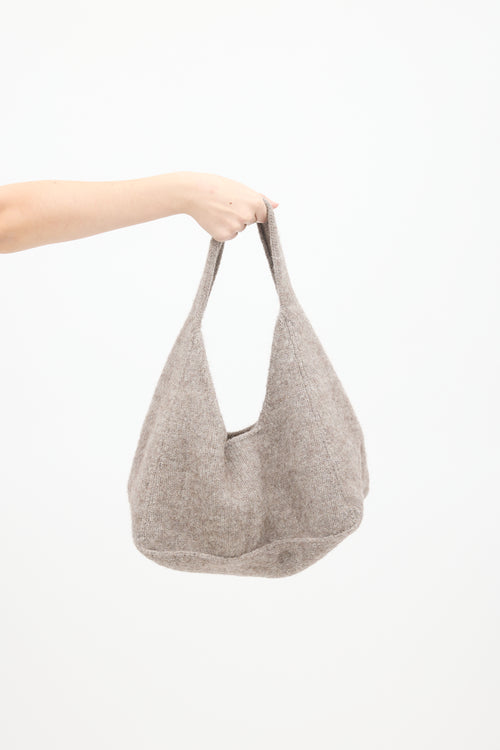 Lauren Manoogian Grey Wool Baby Bindle Shoulder Bag